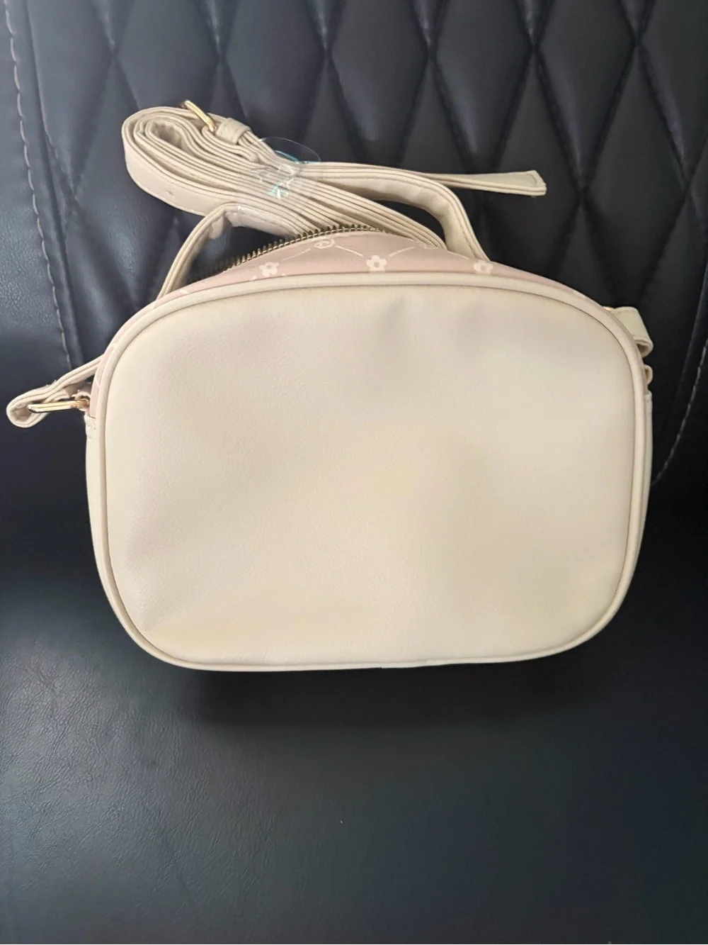Primark Beige Bambi Crossbody Bag with Blue Accents